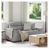 vidaXL Couch Polyester 2-Sitzer Wolkengrau