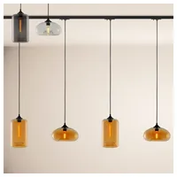 S.luce Pendelleuchte Cruet Esstisch-Hängeleuchte 1-P-Schiene 200cm ME Up&Low Klar