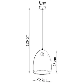 Sollux Bukano 1-flg. 40 W 30 cm rund Keramik transparent
