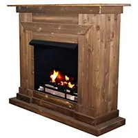 Kaminbau Mierzwa Echtfeuer-Dekokamin Berlin (Deluxe, Brenngel & Bio-Ethanol Kamin inkl. regulierbarer Brenner & Zubehör), Farbwahl, Gelkamin, Ethanolkamin, Kaminofen, Bodenkamin braun