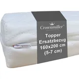 Crownmiller Topperbezug 160 x 200 cm weiß