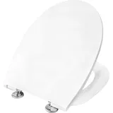 CORNAT WC-Sitz ''Premium 4'' - Superflaches Design - Pflegeleichter Duroplast - Quick up & Clean Funktion - Absenkautomatik - Bequeme Montage von oben