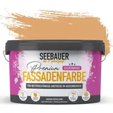 SEEBAUER diy Silikonharz-Fassadenfarbe Orange 10L für Außen (No. 519 Tangerine Temptation) Selbstreinigende Fassadenfarbe mit Lotuseffekt - Geeignet für Putz, Mauerwerk und Beton