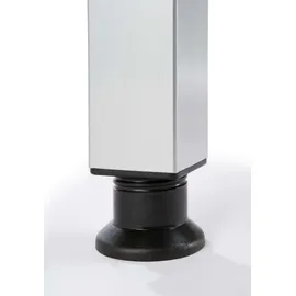 Hammerbacher JS12 höhenverstellbarer Schreibtisch nussbaum rechteckig, 4-Fuß-Gestell silber 120,0 x 80,0 cm
