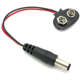 BerryBase Adapterkabel 9V Batterieclip - Hohlstecker 5,5x2,1mm
