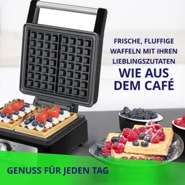 MPM MGO-41-4 Waffeleisen Schwarz