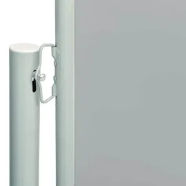 vidaXL Seitenmarkise Ausziehbar 117 x 600 cm Grau Polyester