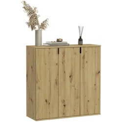 Garderoben-Set INOSIGN "Trondheim, Breite 91 cm, best. aus 2 Kommoden, 3 Türen, 10 Fächer", braun (nox oak nachbildung), B:91cm H:99cm T:34cm, Holzwerkstoff, Kastenmöbel-Sets, Kommode, Sideboard, Kommodenkombination, Kommoden Set