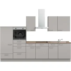 Nobilia Küchenzeile 330 cm grau