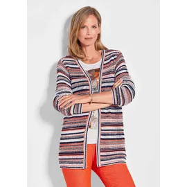 GOLDNER Luftige multicolore Strickjacke Weiß 19