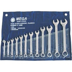 Mega, Schraubenschlüssel, Ringmaulschlüsselsatz 6-22mm 12-tlg. (35112H)