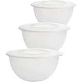 Centi 3er Set, Schüsseln, 5 L – Serie DELOS, transparent, mit Deckel - Transparent