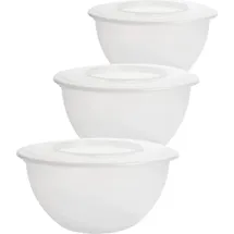 Centi 3er Set, Schüsseln, 5 L – Serie DELOS, transparent, mit Deckel - Transparent