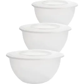 Centi 3er Set, Schüsseln, 5 L – Serie DELOS, transparent, mit Deckel - Transparent