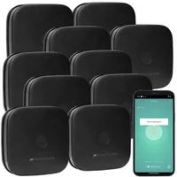 VisorTech 10er-Set kompakte WLAN-Design-Rauchwarnmelder, weltweite App, schwarz