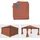 MCW Seitenwand für Pergola Calpe 4 Stück 4 x 4 m Terracotta-Braun
