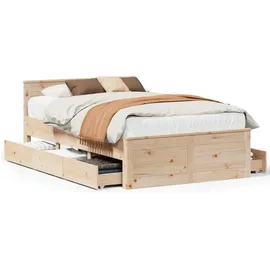vidaXL Massivholzbett 180 x 200 cm Braun