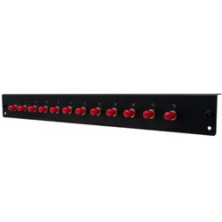 DEXLAN 395442, Rackeinbau, 1U, Faser, ST MM, Schwarz, Rot