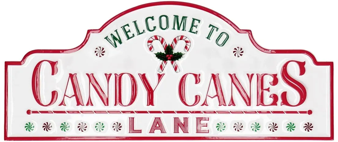 Weihnachts Wandschmuck Candy Canes Lane