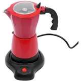 FROPIJ Elektrische Espressokocher & Mokkakanne, 480W Moka Pot Kaffeekanne Inkl. Heizsockel, 300ML Espressokanne für Zuhause, Party, Cafe, Büro