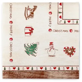 sovie HOME Serviette Nostalgie aus Linclass® Airlaid, 40 x 40 cm, 12 Stück