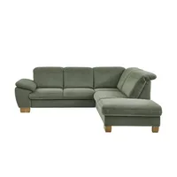 meinSofa Ecksofa  Raica-S , grün , Maße (cm): B: 266 H: 91 T: 243.0