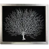 Casablanca by Gilde GILDE Wandobjekt "Lebensbaum" in Schwarz/ Silber - H. 50 cm - B. 60 cm | Gr.: onesize