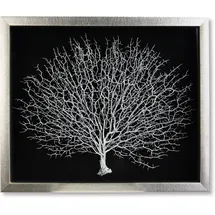 Casablanca by Gilde GILDE Wandobjekt "Lebensbaum" in Schwarz/ Silber - H. 50 cm - B. 60 cm | Gr.: onesize