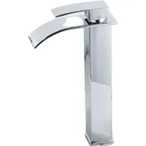 Badezimmer Waschtisch Armatur, Wasserfall Auslauf, Aufsatzmontage, Chrome A