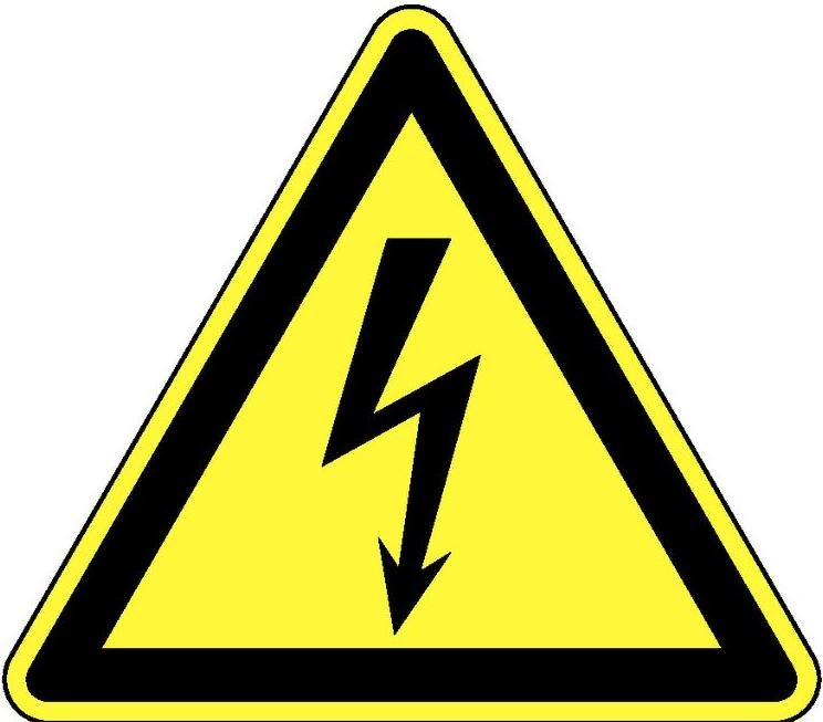 BRW, Sicherheitskennzeichnung, Warnschild Elektrische Spannung