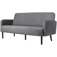 PAPERFLOW 3-Sitzer Sofa LISBOA grau schwarz Stoff