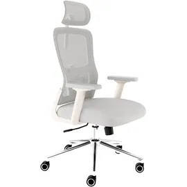 clouvou BrightSeat Drehstuhl Ergonomisch Creme-Weiß