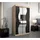 abiks möbel Schwebetürenschrank MADRYT 120 x 200 x 62 cm Schwarz