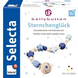 SELECTA 64014 Sternchenglück blau, Schnullerkette, 21 cm