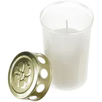 Viana Grabkerze Grabkerzen Set Weiß Gold 24h Brenndauer Wetterfest Ø5,5cm H11,5cm
