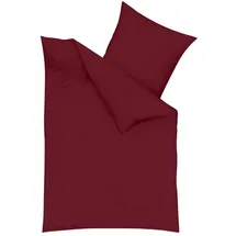Traumschlaf Uni Biber bordeaux 155 x 200 cm + 80 x 80 cm