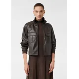Comma, Jacke in Glattleder-Optik mit aufgesetzten Taschen - 38