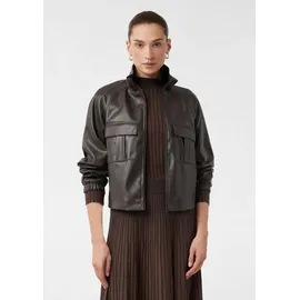 Comma, Jacke in Glattleder-Optik mit aufgesetzten Taschen - 38
