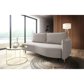 exxpo - sofa fashion Loungesofa EXXPO - SOFA FASHION "Ortis mit toller Kontrastnaht, Solitärmöbel, bequem, schmale Armlehne", beige, B:212cm H:93cm T:114cm, Sofas, Lounge-Sofa, Schlafsofa mit Bettfunktion und Bettkasten, komfortabler Federkern