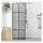vidaXL Duschwand 80 x 195 cm Gehärtetes Glas schwarz