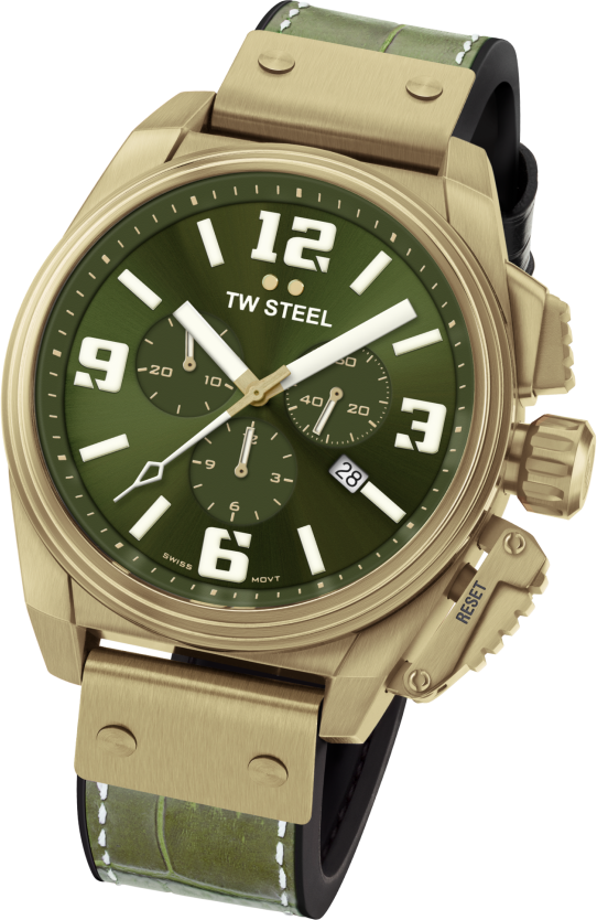 TW Steel Canteen Chrono Sonderangebot TW1015 - grün - 46mm