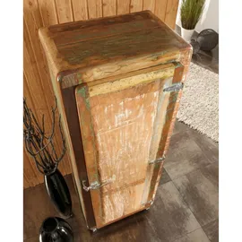 Massivmoebel24 Schrank Altholz 60 x 165 x 48 cm Mehrfarbig