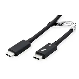 Roline ThunderboltTM 4 Kabel, C-C, ST/ST, 40Gbit/s, 100W, passiv, schwarz, 1 m