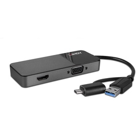 Lindy 43354 2 Port USB 3.2 Gen 1-Hub (USB 3.0) Schwarz