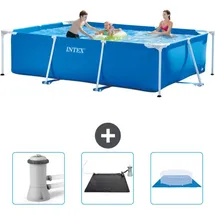Intex Rahmenschwimmbecken rechteckig – 300x200x75 cm – Zubehör CB79 Blau No Size