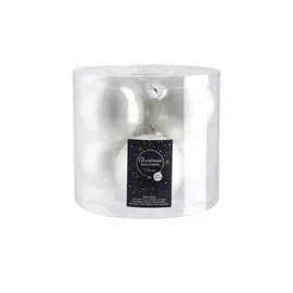 Kaemingk Weihnachtsbaumkugeln weiß ¦ Glas,Aluminium Ø: 8.0