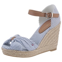 Tommy Hilfiger Espadrilles Basic Seersucker High Wedge FW0FW07160 Blau 39