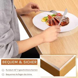 Woltu Tischdecke Rechteckig 90 x 140 cm Transparent