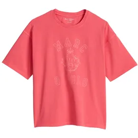 Marc O'Polo T-Shirt MARC O'POLO "aus reiner Bio-Baumwolle", Jungen, Gr. 176, rosa (rot), Obermaterial: 100% Baumwolle, unifarben, relaxed fit, Rundhals, Shirts T-Shirt