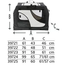 Trixie Mobile Kennel Vario 20 S 61 x 43 x 46 cm Schwarz/Grau